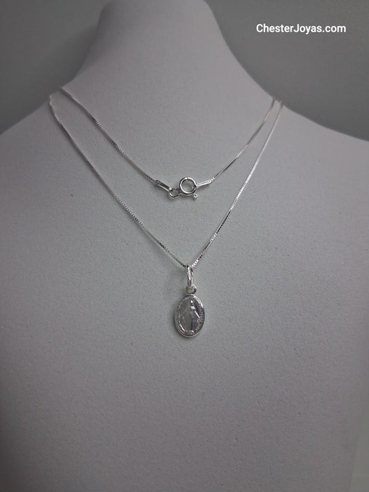 Collar - Medalla Milagrosa 9 mm - Plata925 - Dama.