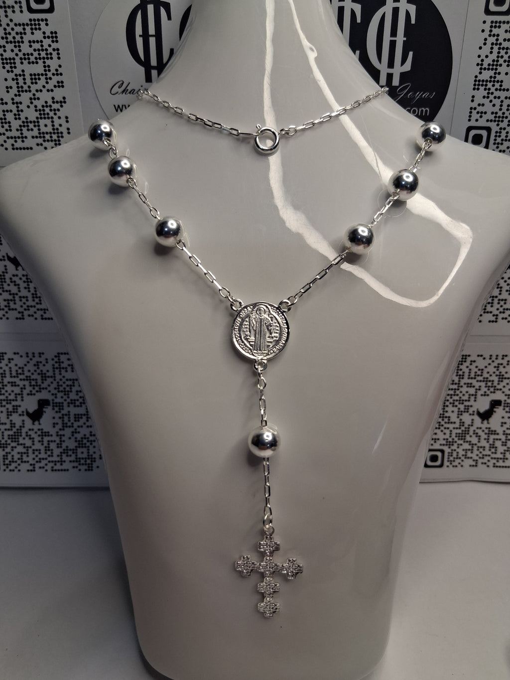 Collar - Denario x 45 cm San Benito - Plata925 (laminado).