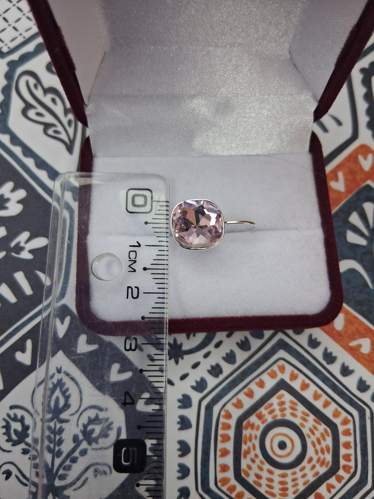 Aros Brisura Piedras Rosa Plata 925 - Dama