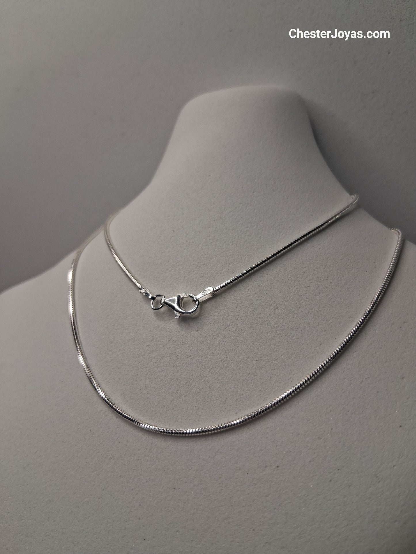 Collar- Cadena Cola de Ratón x 45 cms - Plata925 - Dama.