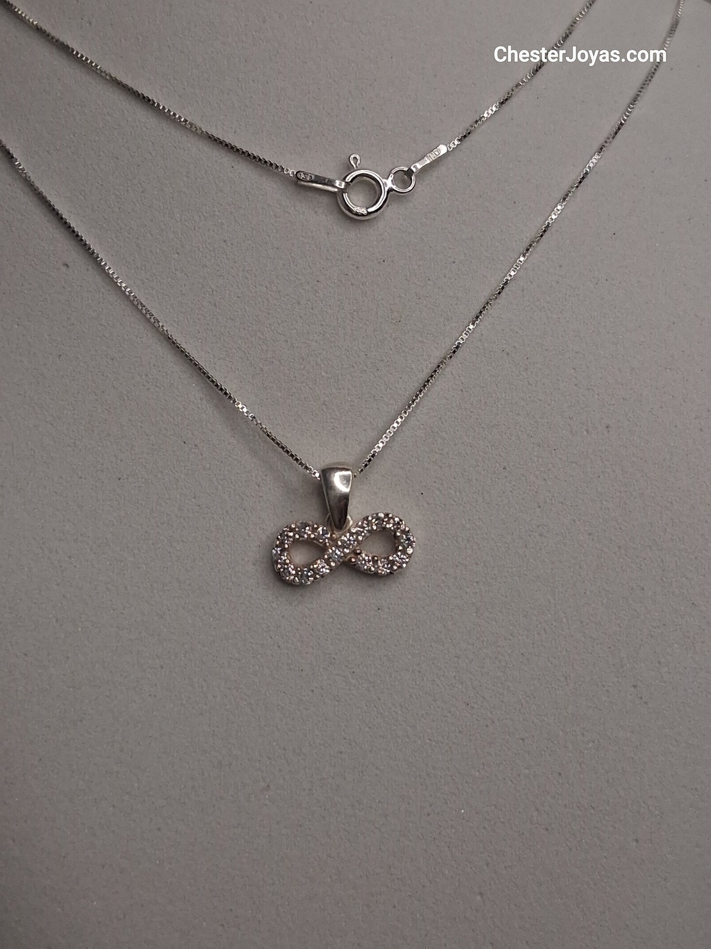 Collar - Infinito c/ Piedras - Plata925 - Dama.