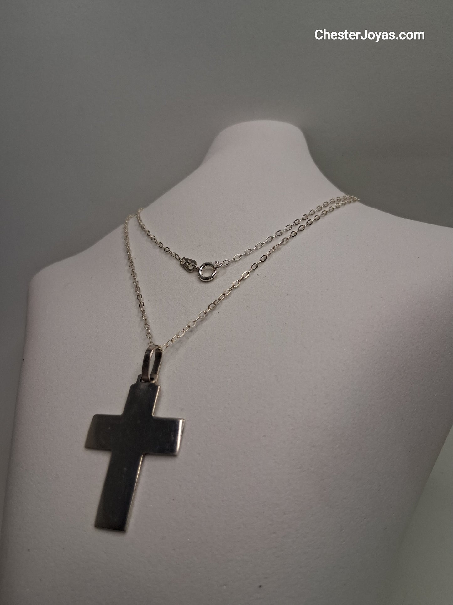 Collar - Forcet Mini x 50 cms - Cruz Chata - Plata925 - Unisex.