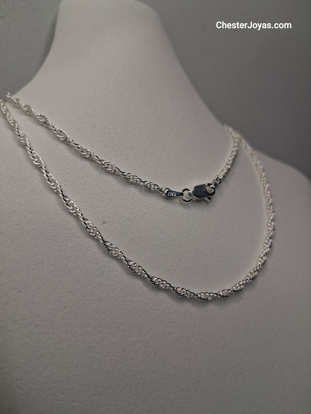 cCollar - Cadena tourbillon x 50 cms - Plata925 - Unisex.