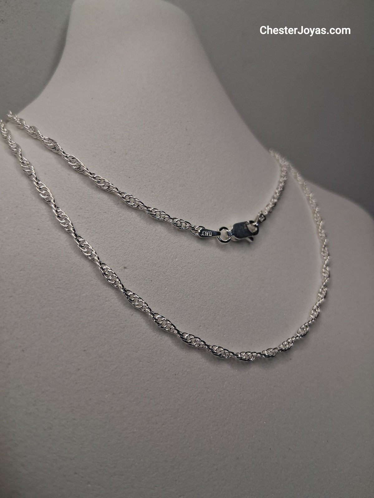 cCollar - Cadena tourbillon x 50 cms - Plata925 - Unisex.