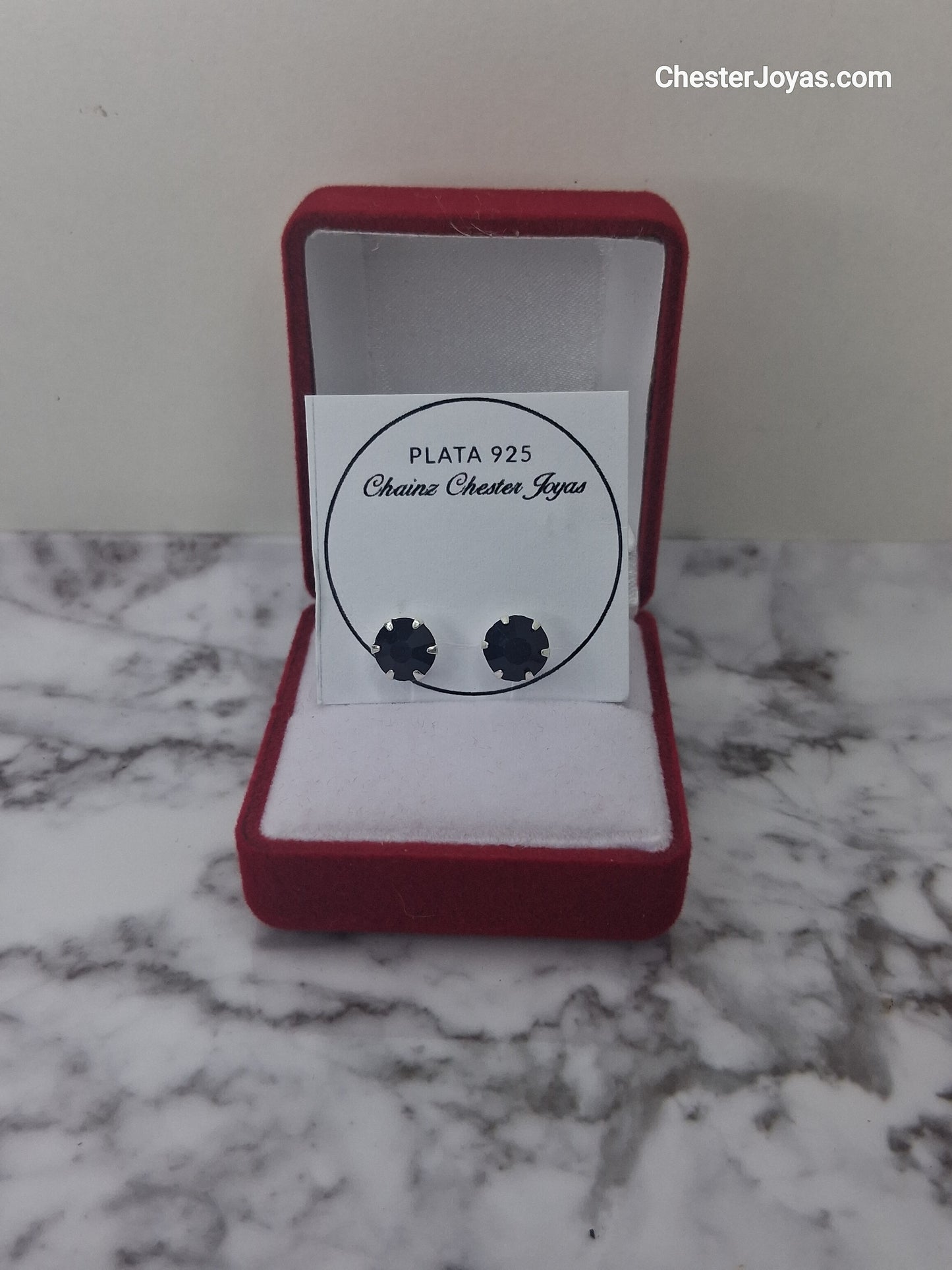 Aros - Pasantes Negro - Plata925.