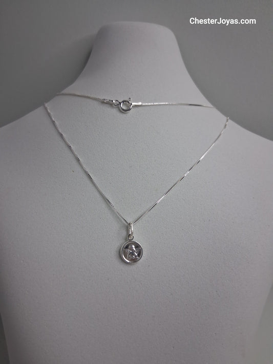 Collar - Ángel de Guarda 9 mm - Plata925 - Dama.
