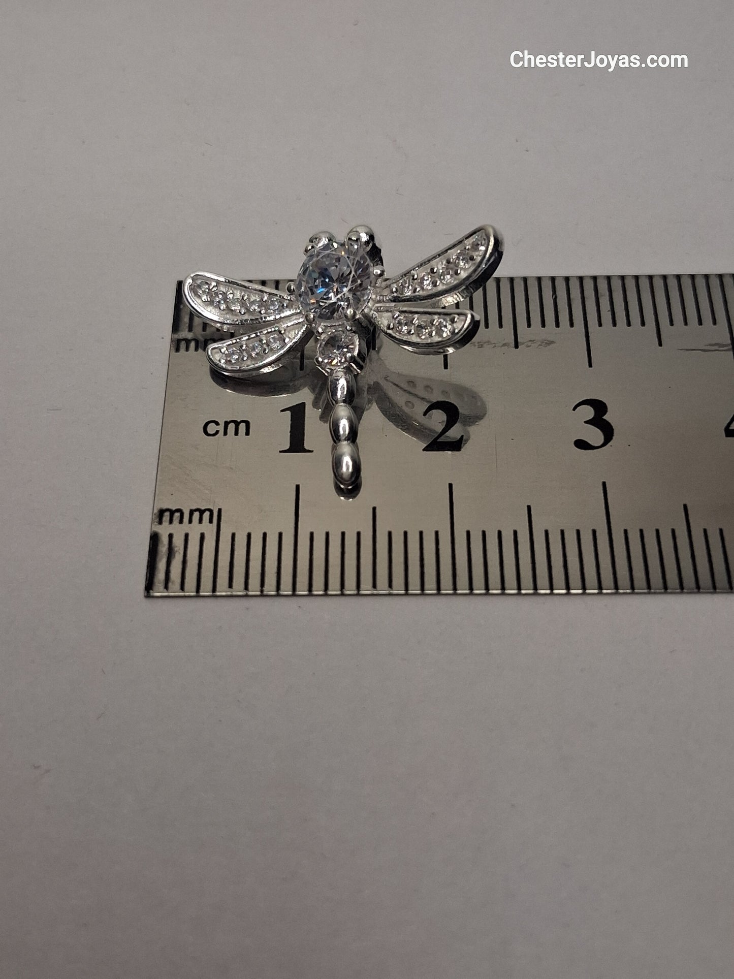 Collar - Cadena Coreana x 45 cms - DIJE LIBÉLULA Plata925 - Dama.