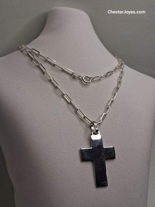 Collar - Forcet FL-80 x 60 Cms - Cruz Chata - Plata925 - Caballero.