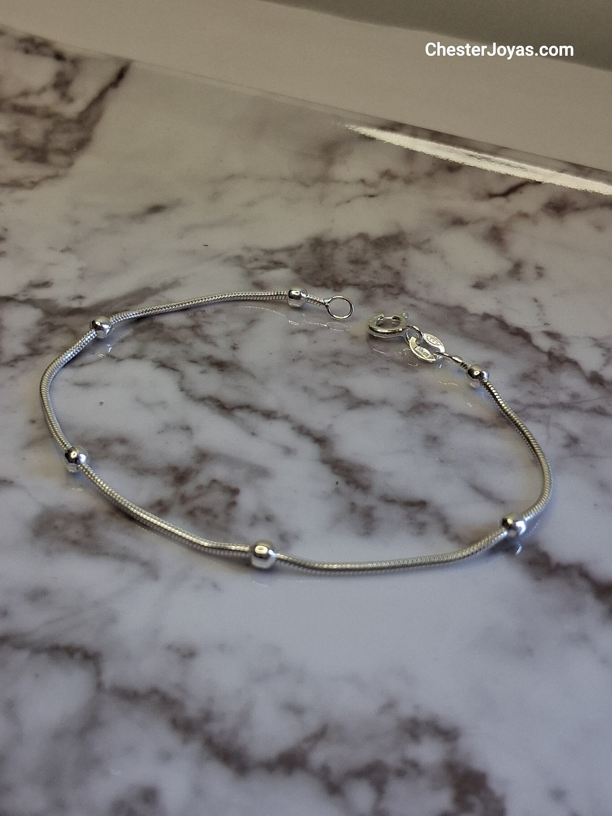 Pulsera - Bolitas 18 cm - Plata925 - Dama.