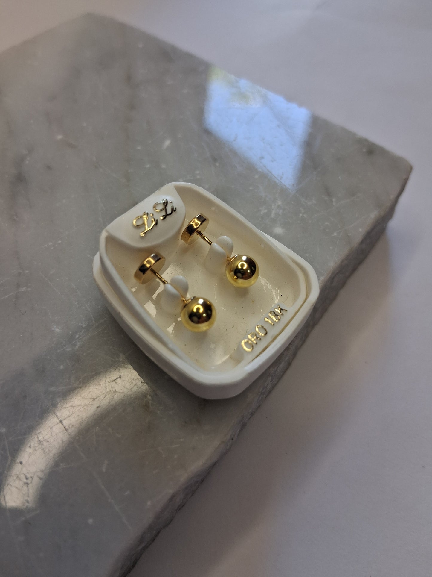 Aros - Abridores Bolita 5 mm - Oro 18Kts