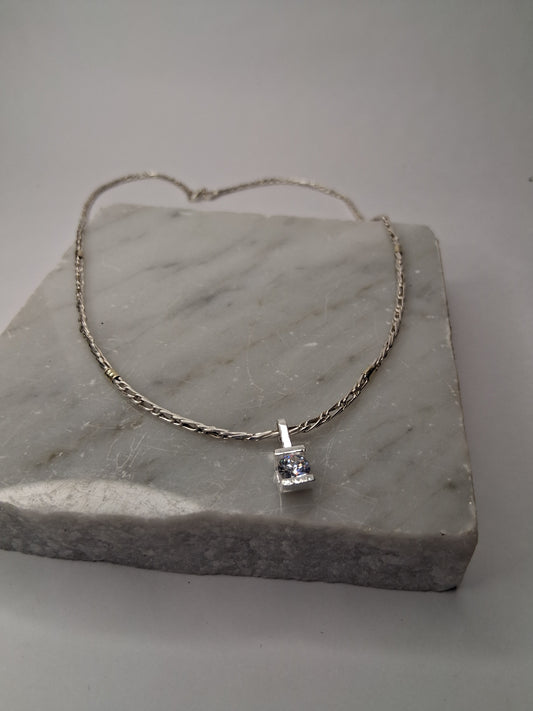 Collar - Plata y Oro - x 45 cms - dije Diana Plata925 - Dama.