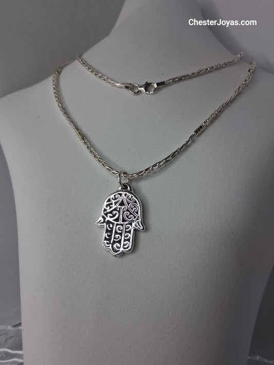 collar mano de fatima plata 925 primary