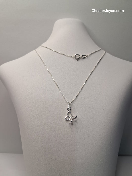 Collar - Mariposa (2) - (Veneciana) - Plata925 - Dama.