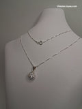 Collar Cadena a Elección Dije Bolita de Fuego con Piedras Plata 925 - Dama