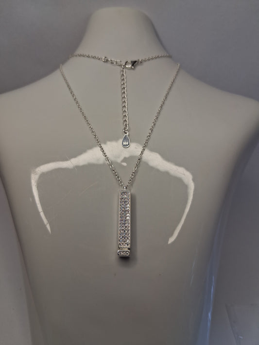 Collar - Colgante retráctil Tipo Cajon Dos Piesas (Regulable) - Plata925 - Dama.