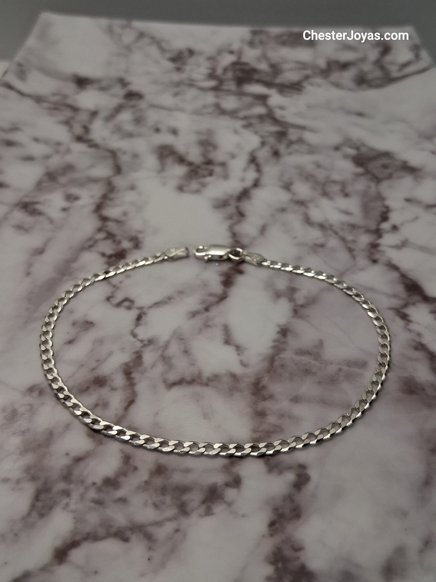 Pulsera - Pulsera groumet 20 cm - Plata 925 – Hombre.