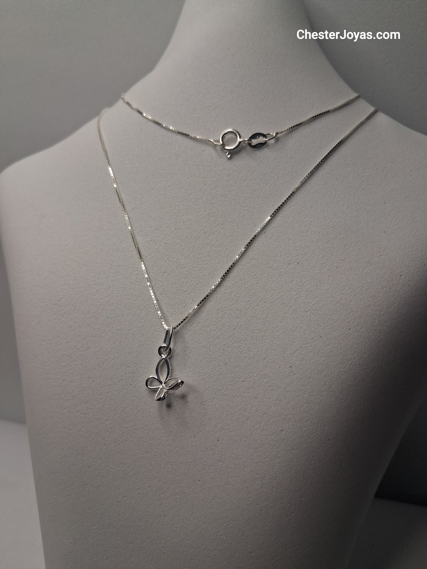 Collar - Mariposa (2) - (Veneciana) - Plata925 - Dama.