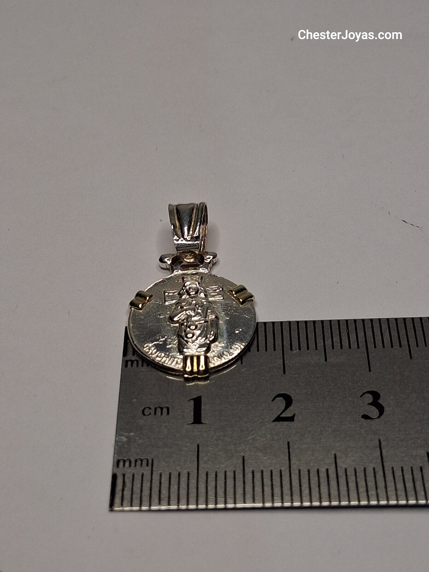 Collar - Cadena Diamantada x 60 cms - Plata925 - Dije Gauchito Gil Plata y Oro.