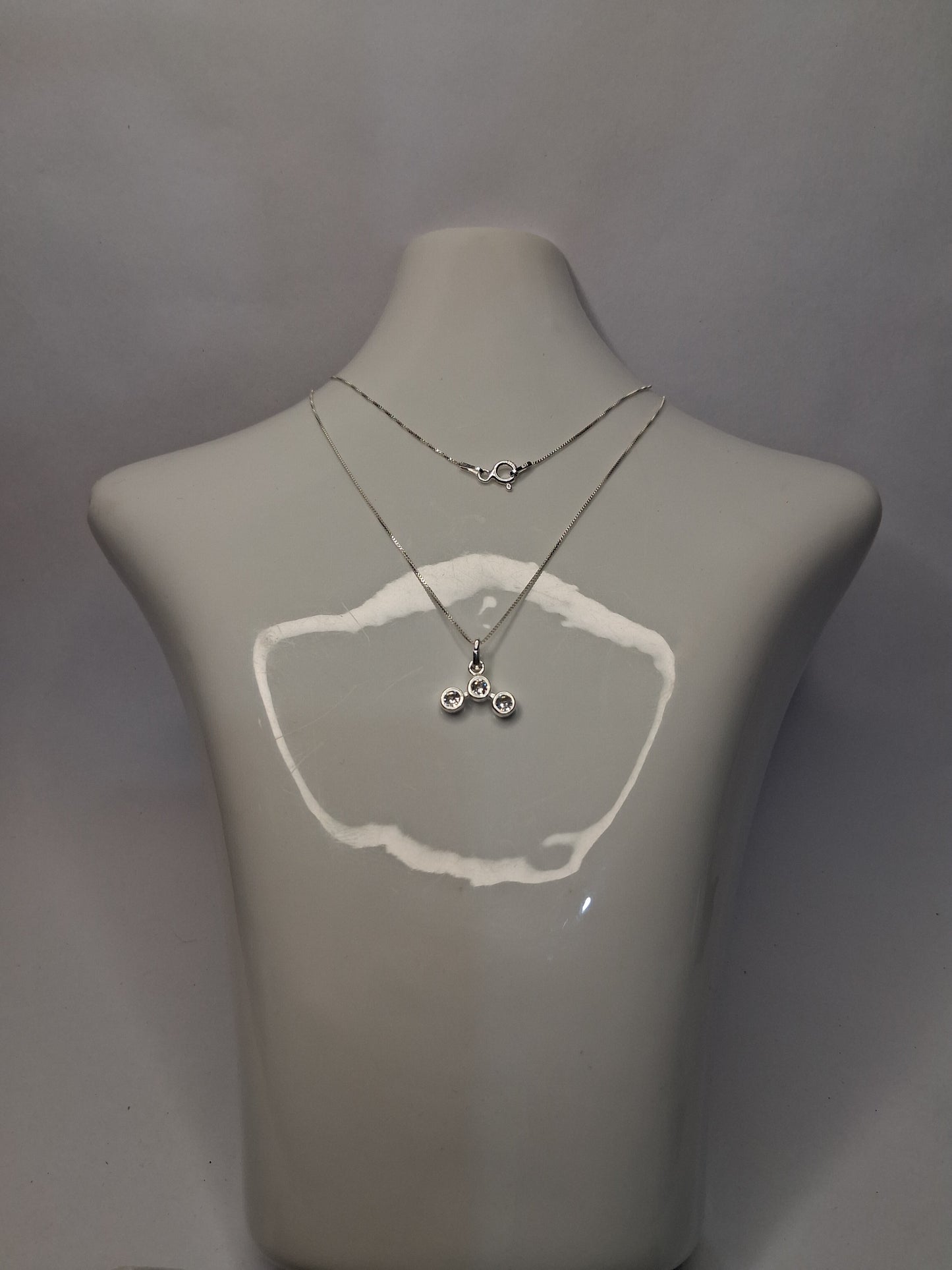 Collar - BRUSELAS c/ Piedras Blancas - Plata925 - Dama.