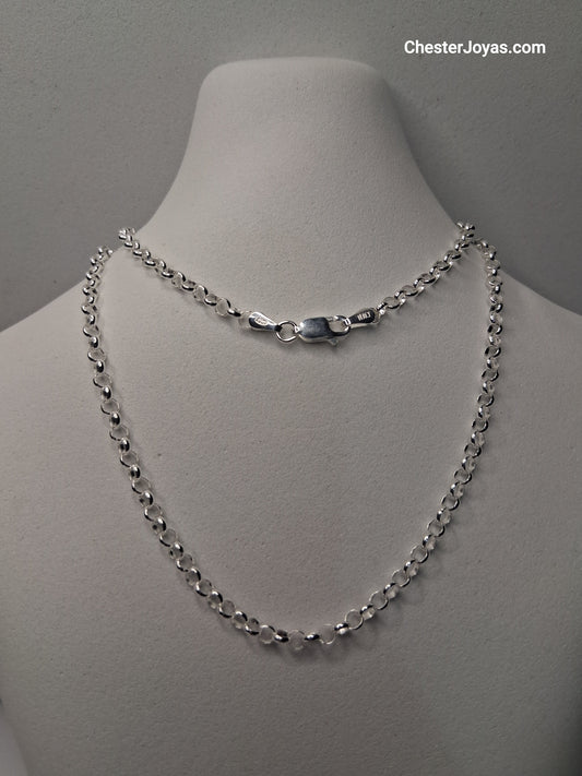 Collar - Cadena Rolo N° 1 - Belcher x 45 Cms - Plata925.