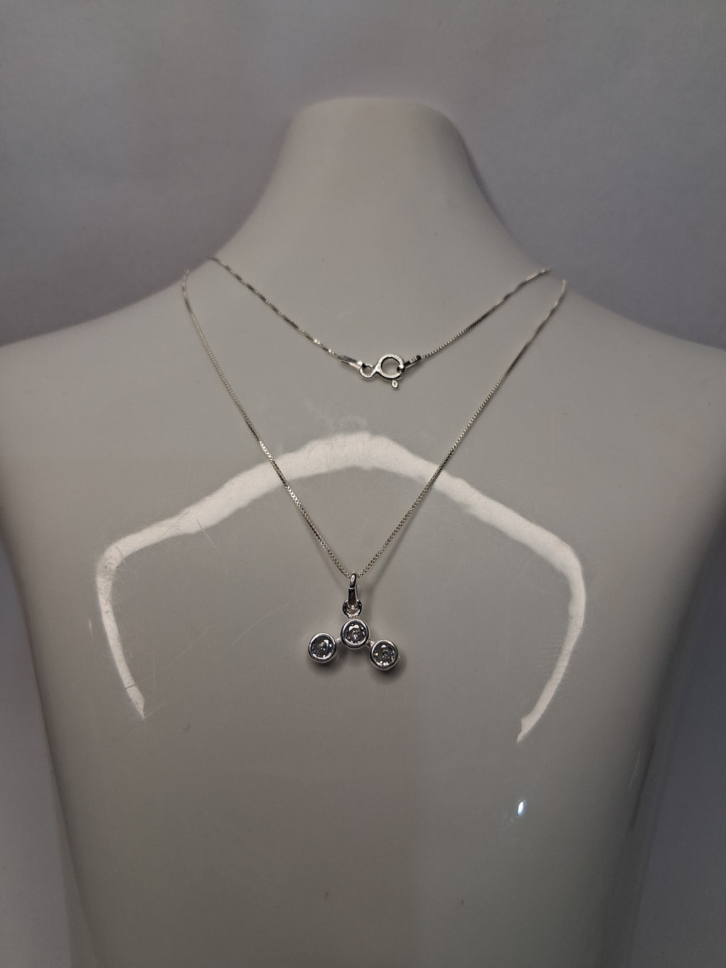 Collar - BRUSELAS c/ Piedras Blancas - Plata925 - Dama.