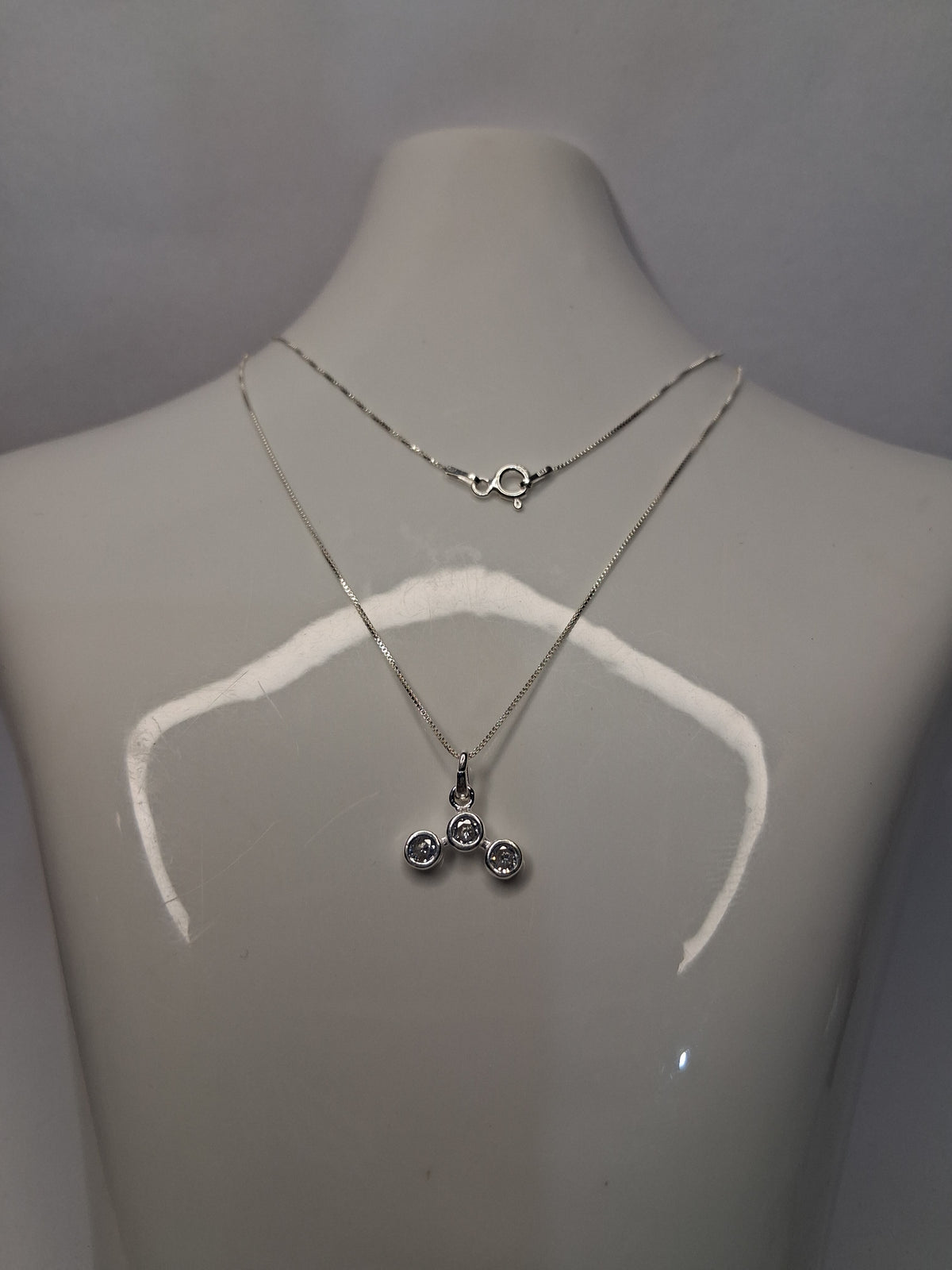 Collar - BRUSELAS c/ Piedras Blancas - Plata925 - Dama.