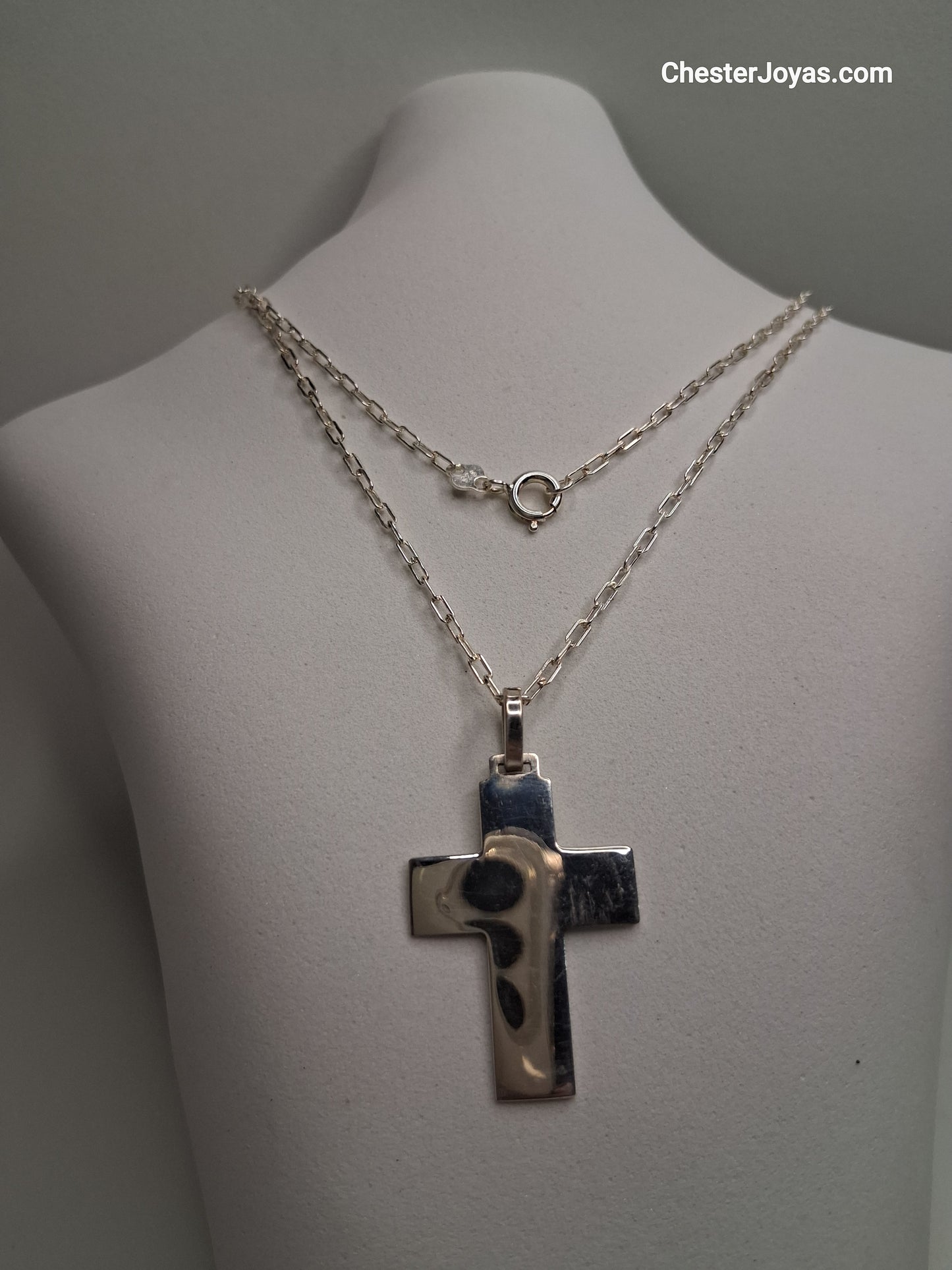 Collar - Forcet Mini x 60 cms - Cruz Chata - Plata925 - Caballero.
