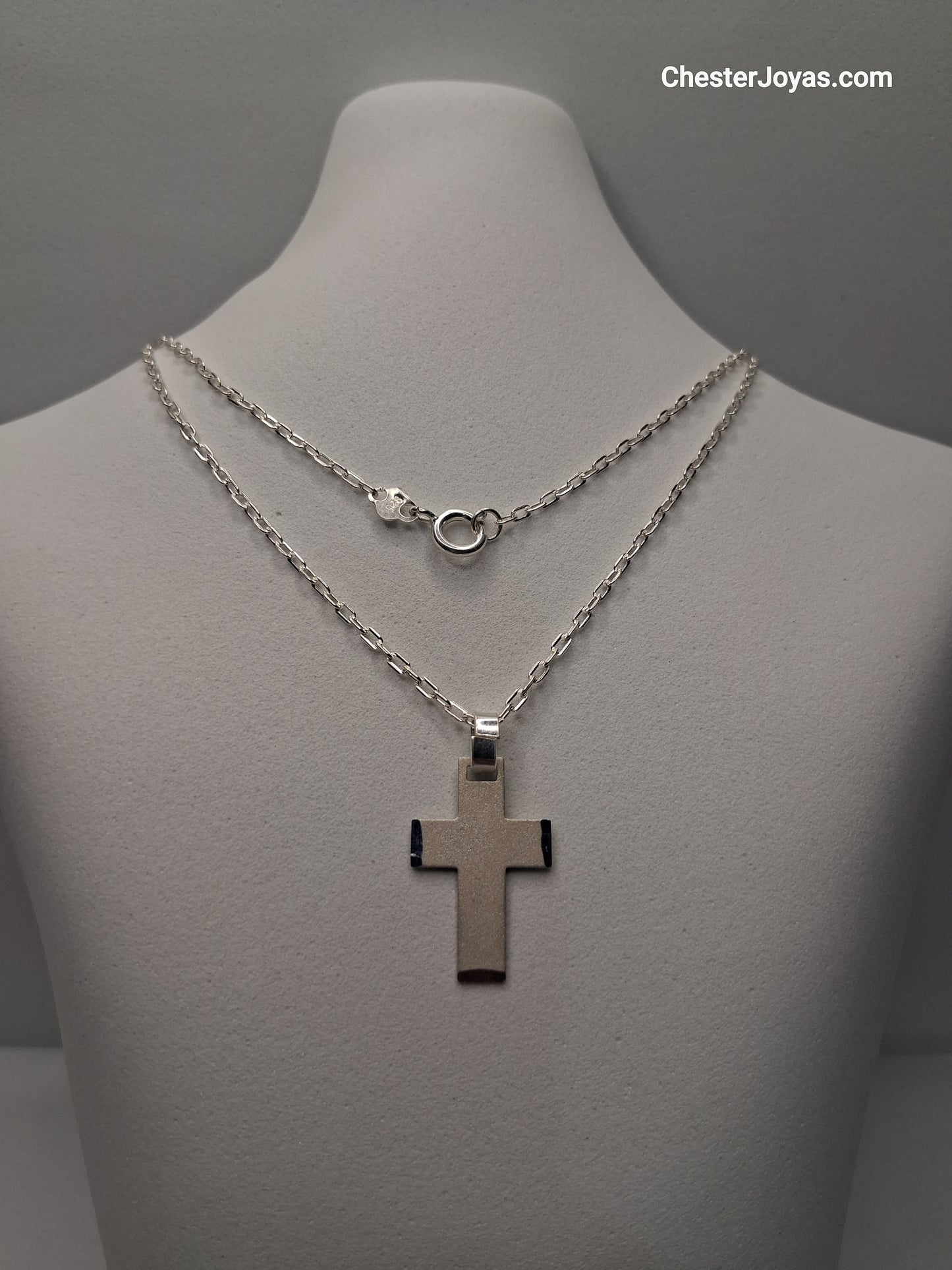 Collar - Mini Forcet x 60 cms - Cruz Chata - Plata925 - Caballero.