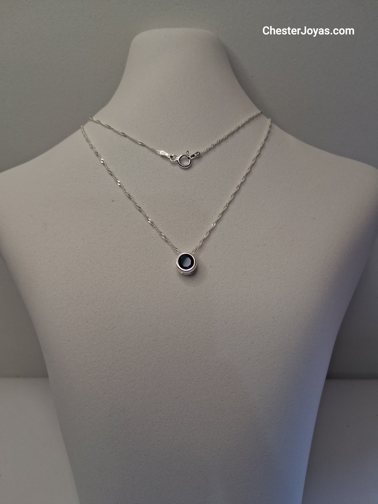 Collar - Susano (Azul) 7mm - Plata925 - Dama.