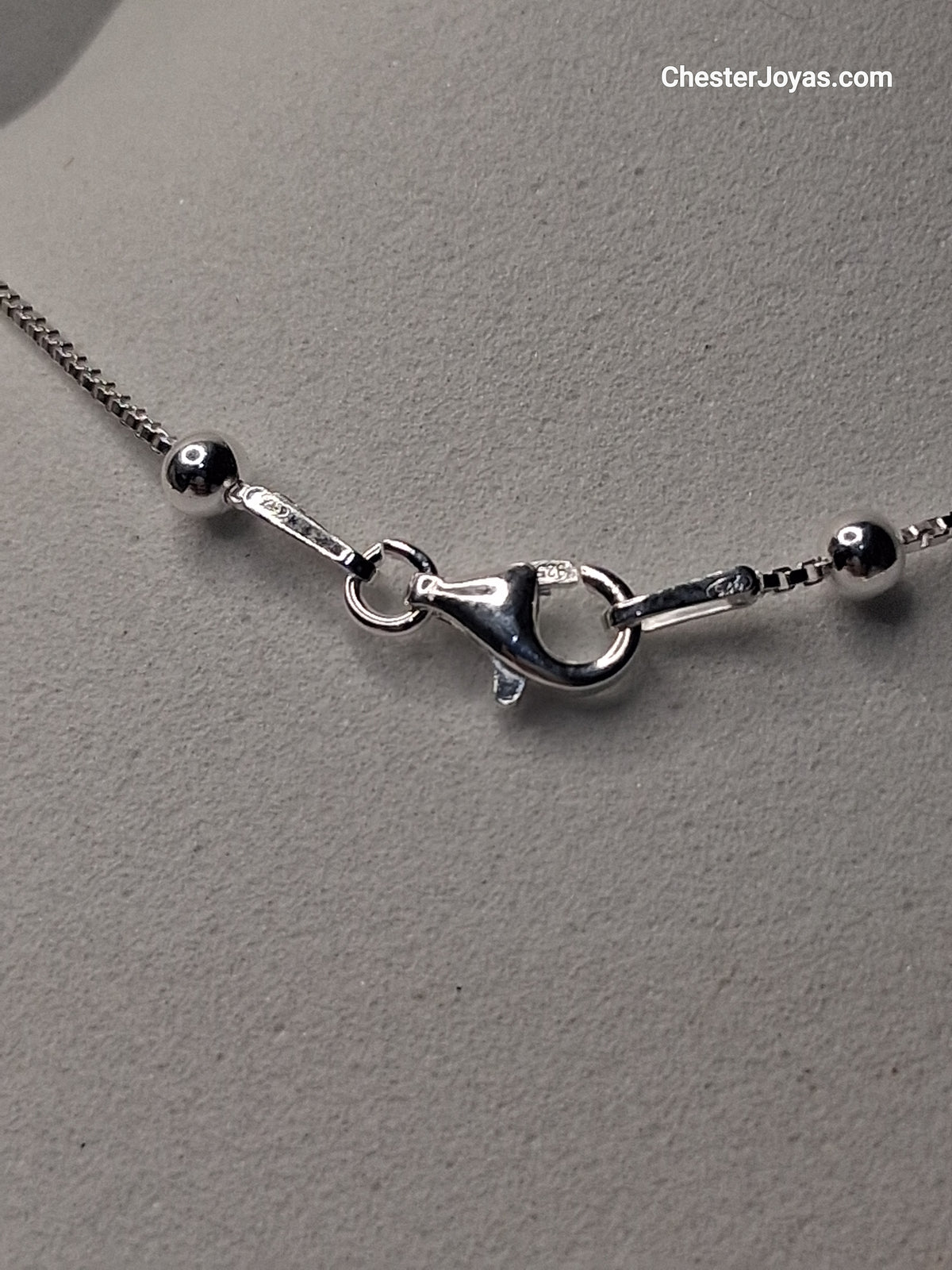Collar Cadena Veneciana con Bolas x 45 cm Plata 925