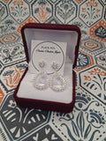 Aros - Pendientes con Piedras Blancas - Plata925.
