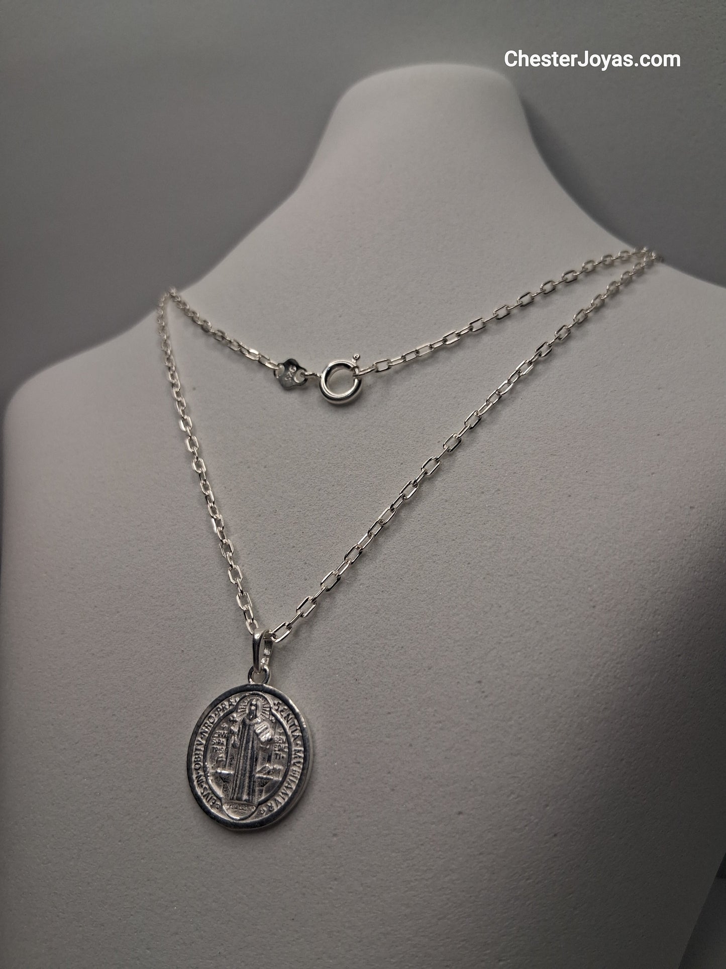 Collar - Mini Forcet x 60 cm - San Benito  - Plata925 - Caballero.