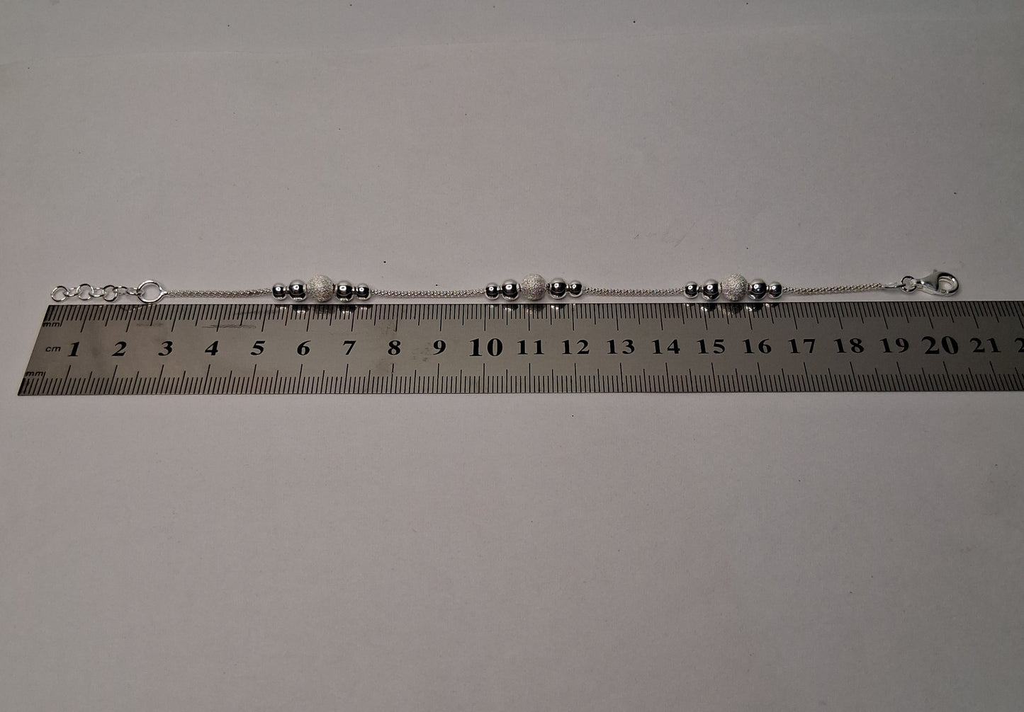 Pulsera MARIA - Bolitas 5x3 (Regulable) 21 cm - Plata925 - Dama.