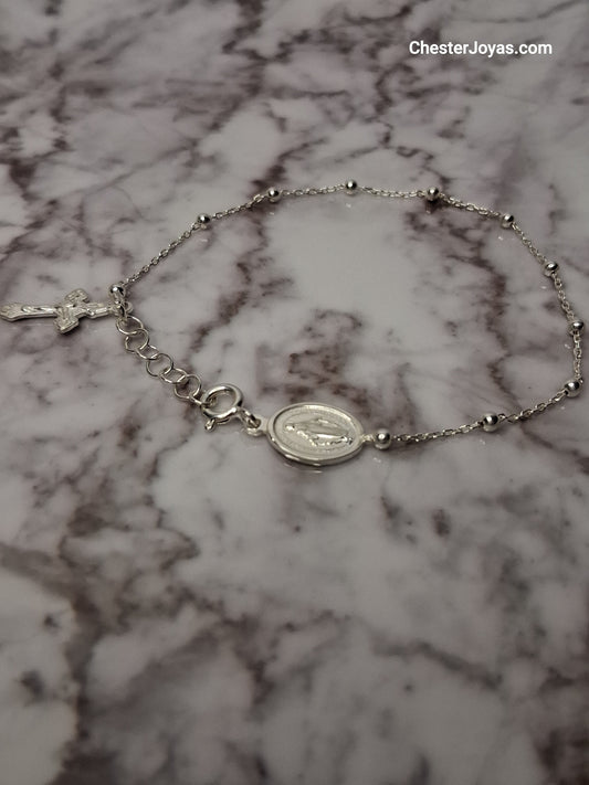 Pulsera - Denario 17 + 2,5 cm - Regulable - Plata925