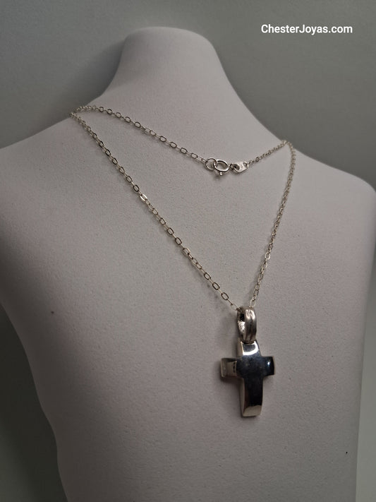 Collar - Forcet Mini x 50 cms - Cruz Bombe - Plata925 - Unisex. (copia)