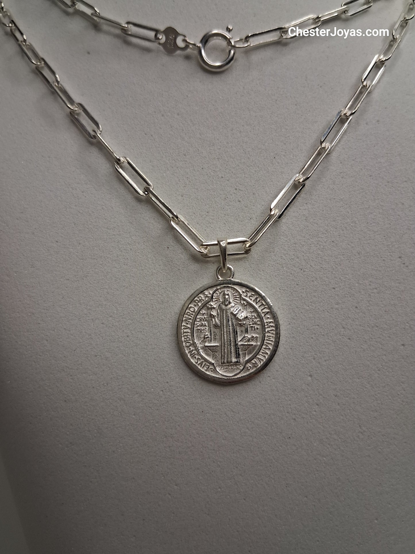 Collar - Forcet FL-80 x 60 cms - San Benito  - Plata925 - Caballero.