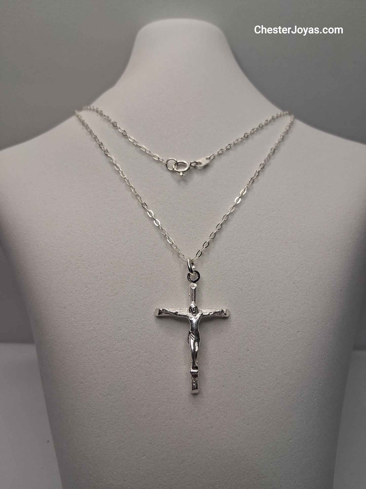 Collar - Mini Forcet x 50 cms - Cruz - Plata925 - Caballero.
