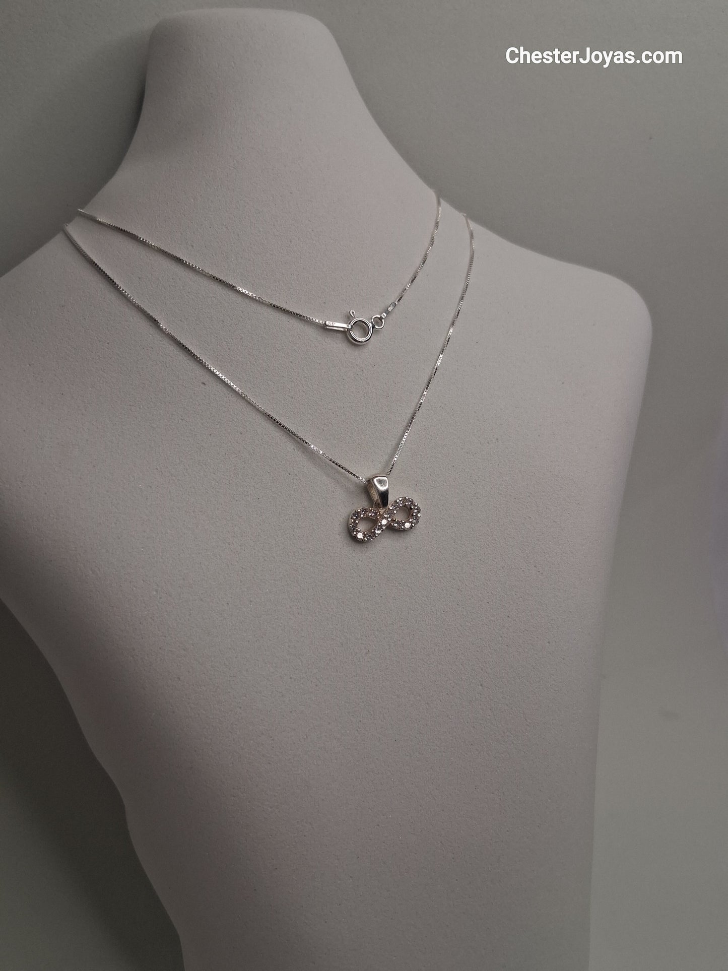 Collar - Infinito c/ Piedras - Plata925 - Dama.