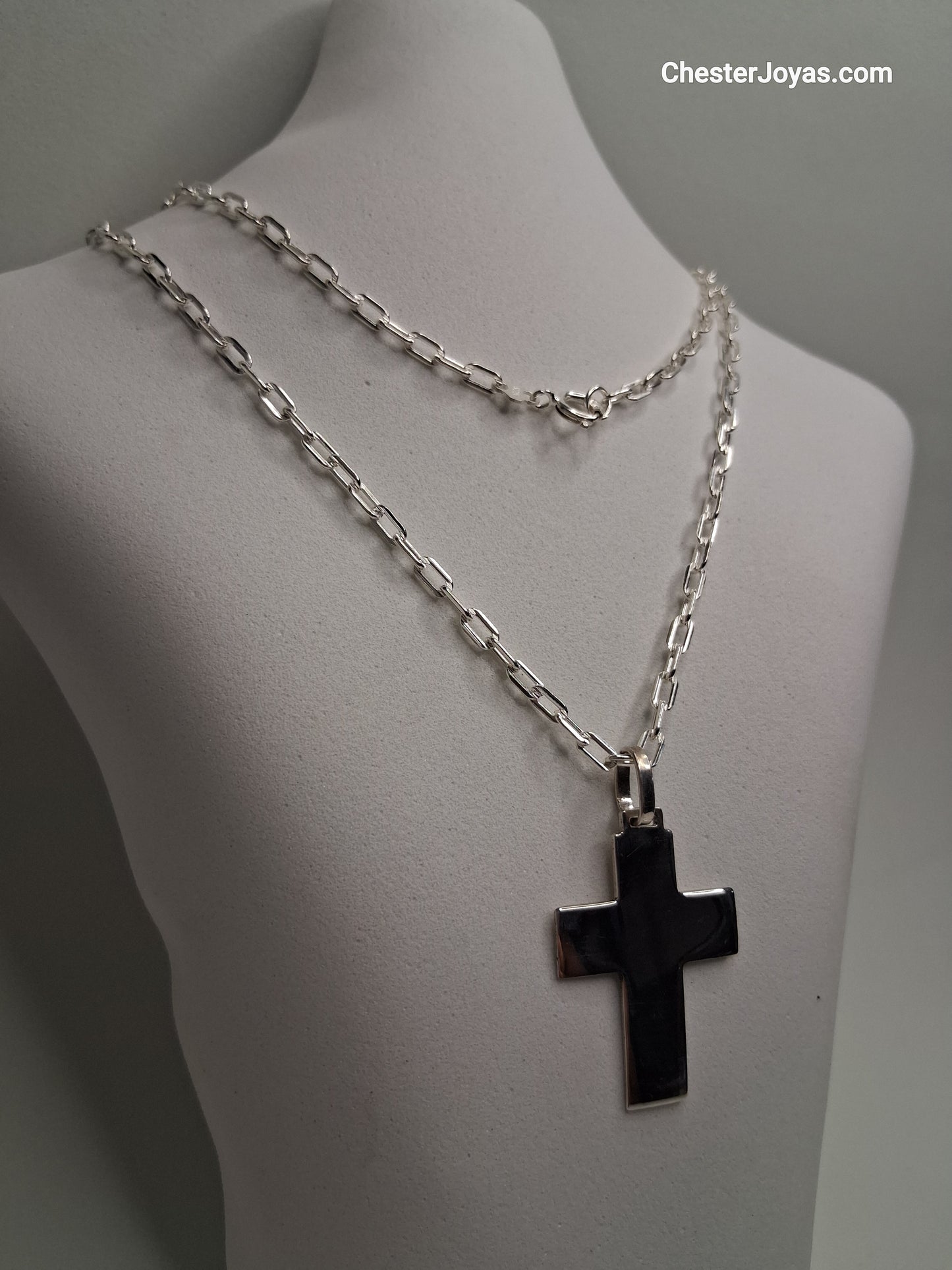 Collar - Forcet F-80 x 65 cms - Cruz Chata - Plata925 - Caballero.