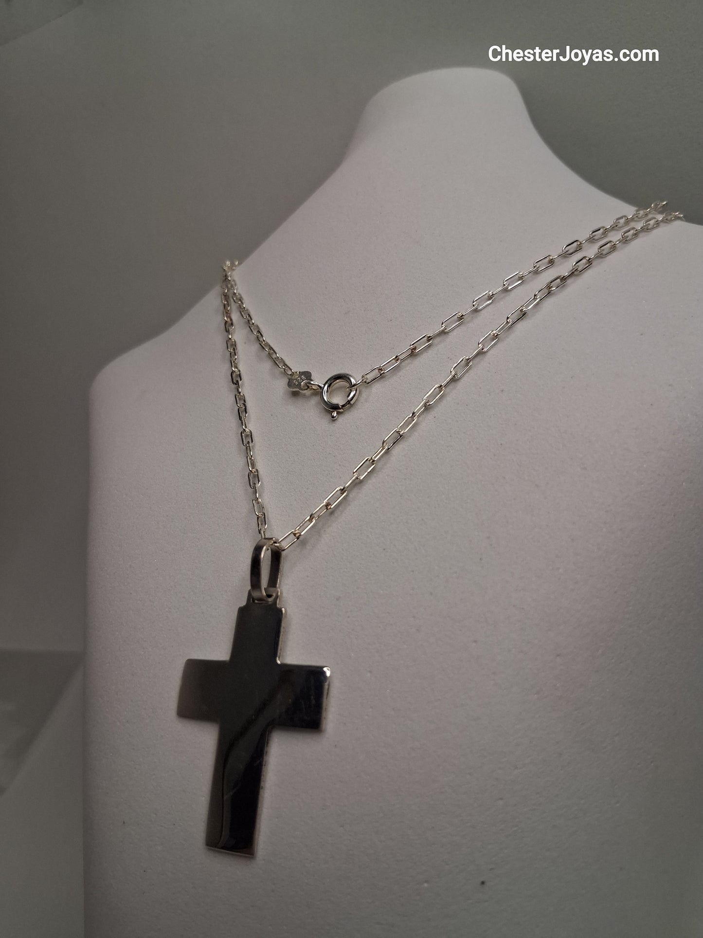 Collar - Forcet Mini x 60 cms - Cruz Chata - Plata925 - Caballero.