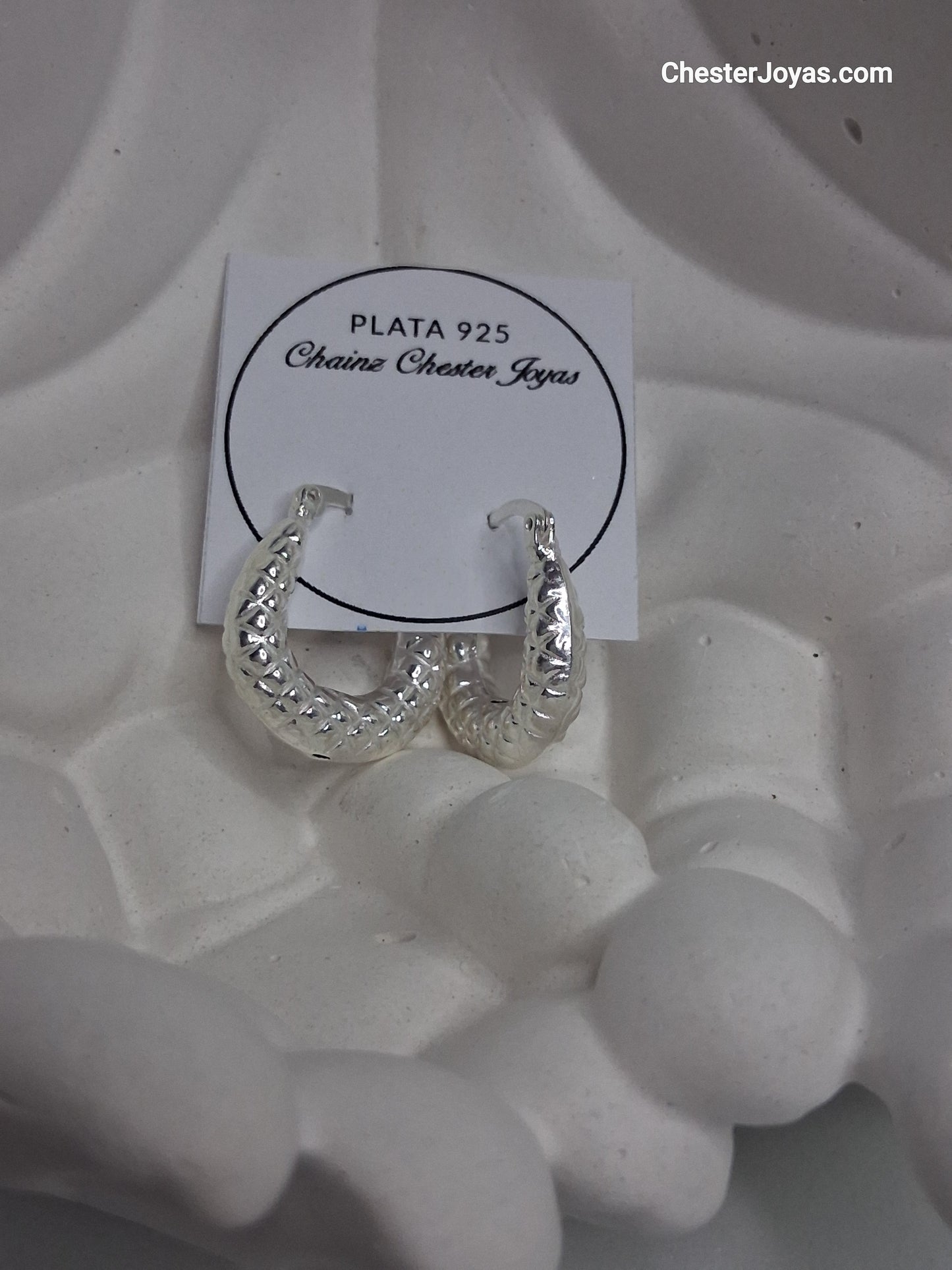 Aros - Argollas Inflados - 22 mm - Plata925.