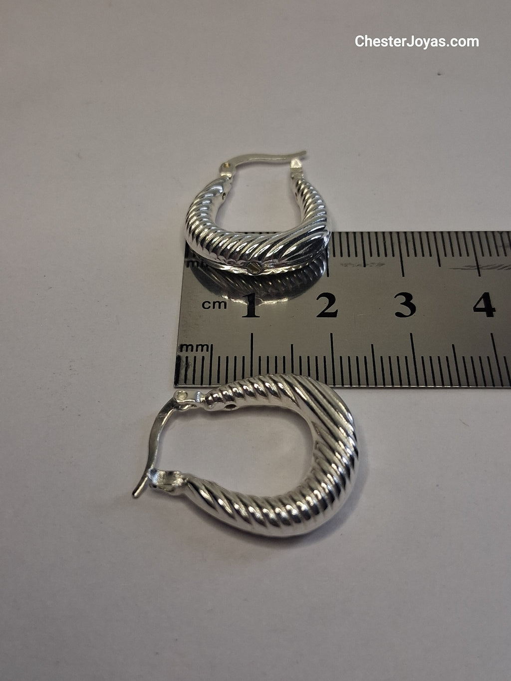 Aros Argollas Infladas 20 mm Plata 925 para Mujer