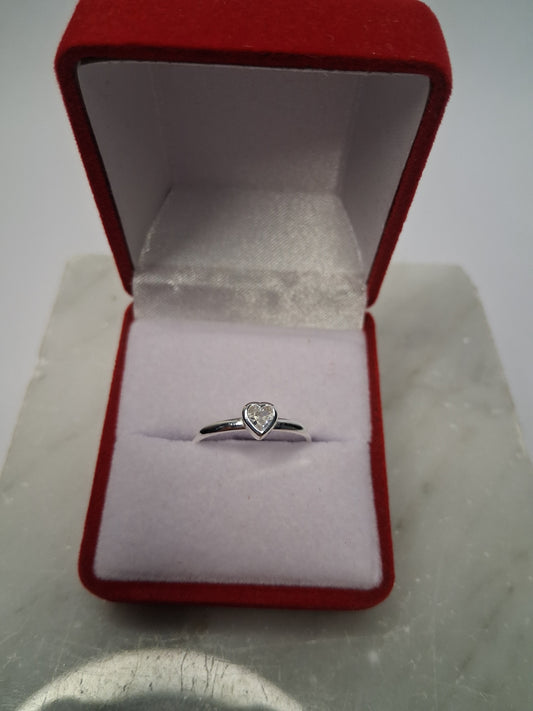 Anillo CORAZÓN - Medida 14 - Plata925 - Dama.