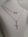 Collar - Forcet Mini x 60 cms - Cruz - Plata925 - Caballero.