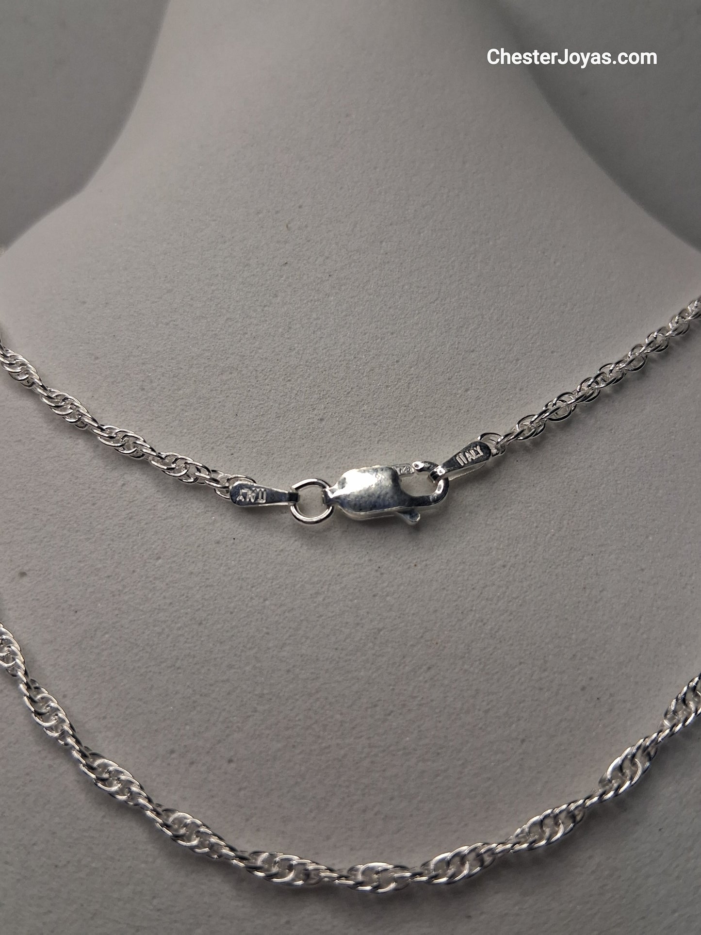 Collar - Cadena tourbillon x 50 cms - Plata925 - Unisex.