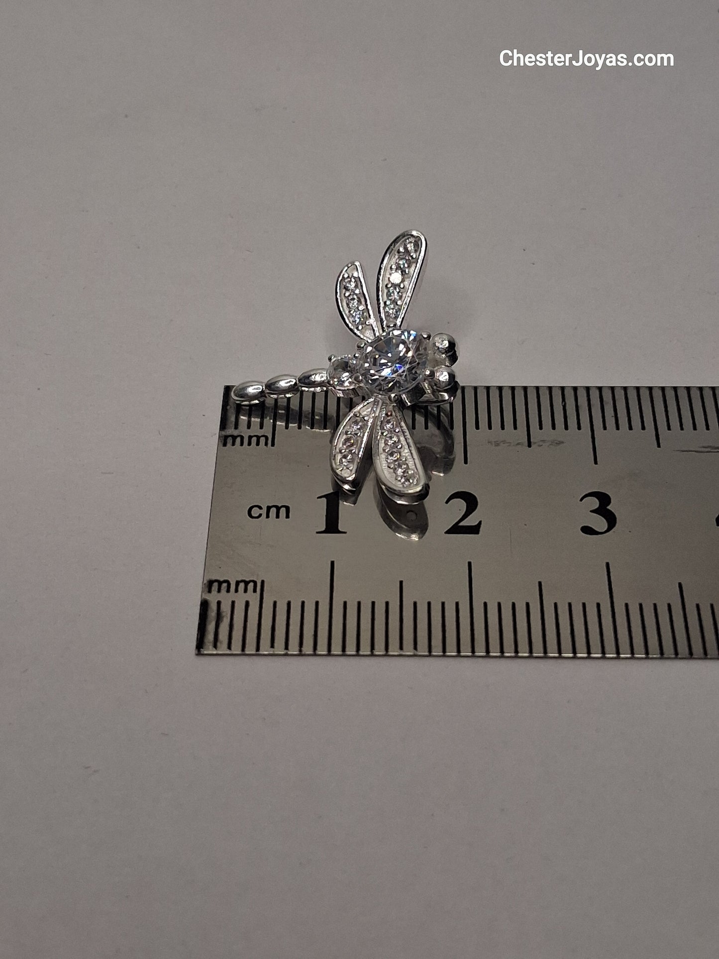 Collar - Cadena Coreana x 45 cms - DIJE LIBÉLULA Plata925 - Dama.