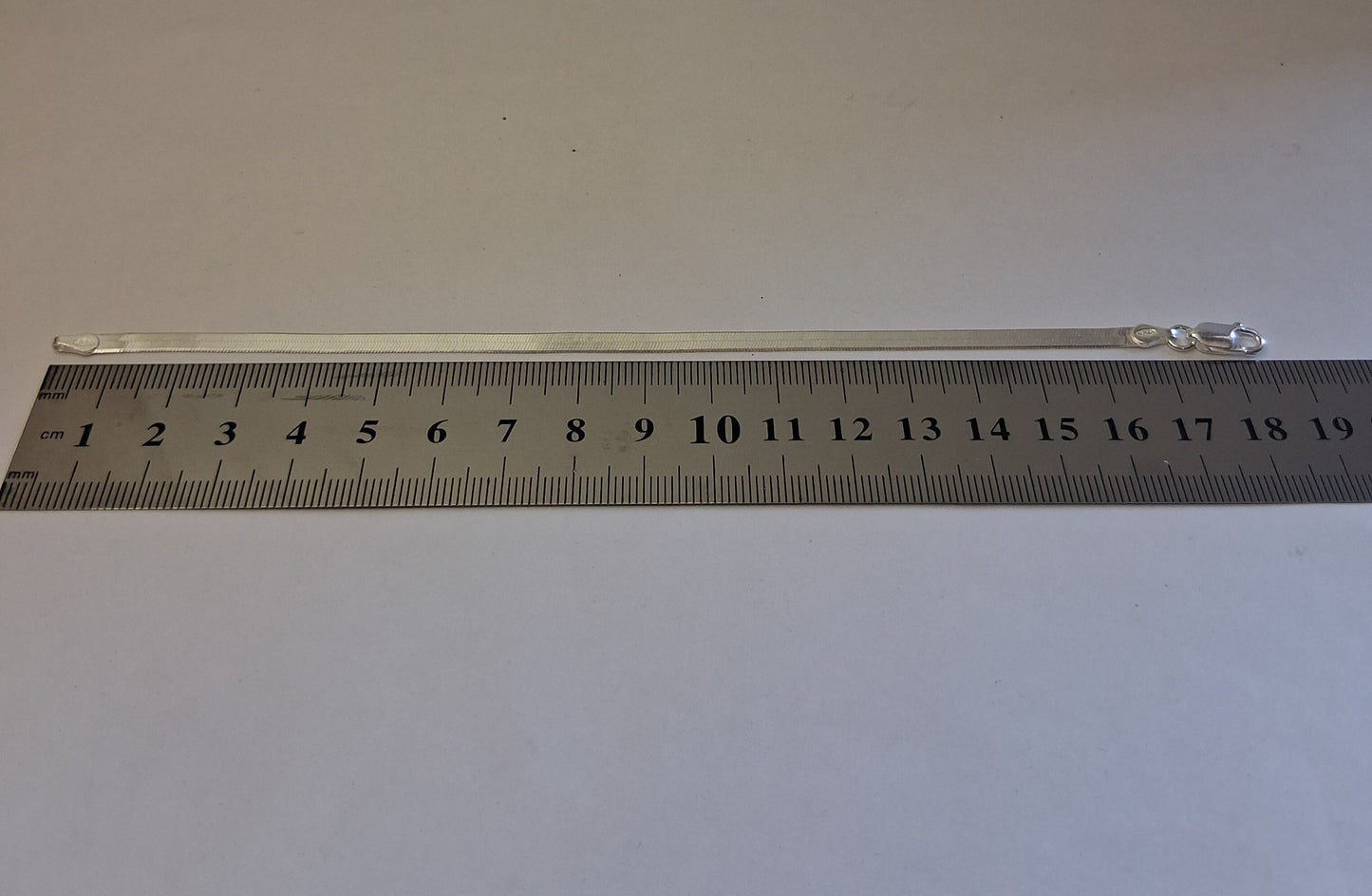 Pulsera - Pulsera chata 18,5 cm - Plata 925 – Dama.