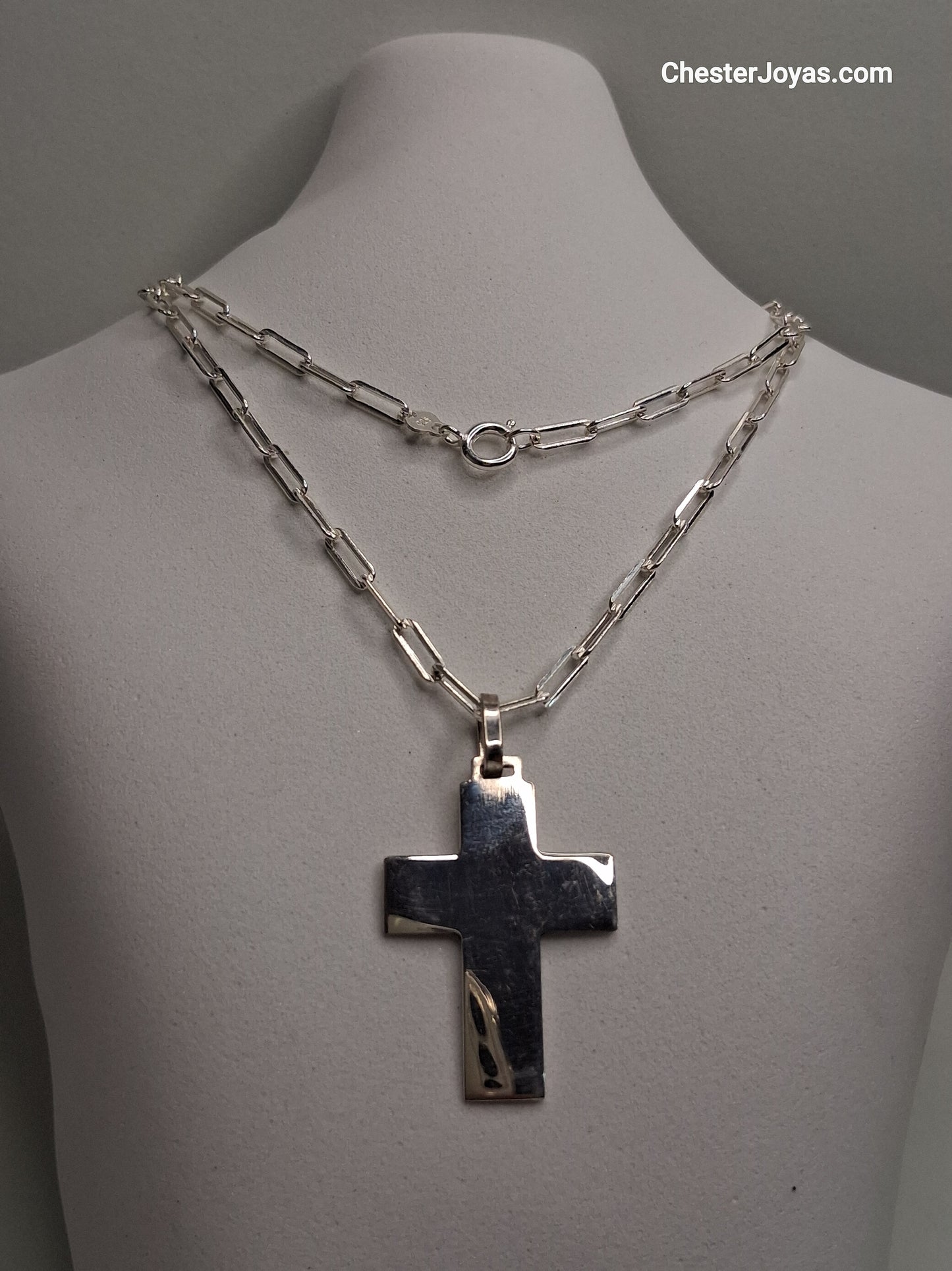 Collar - Forcet FL-80 x 60 Cms - Cruz Chata - Plata925 - Caballero.