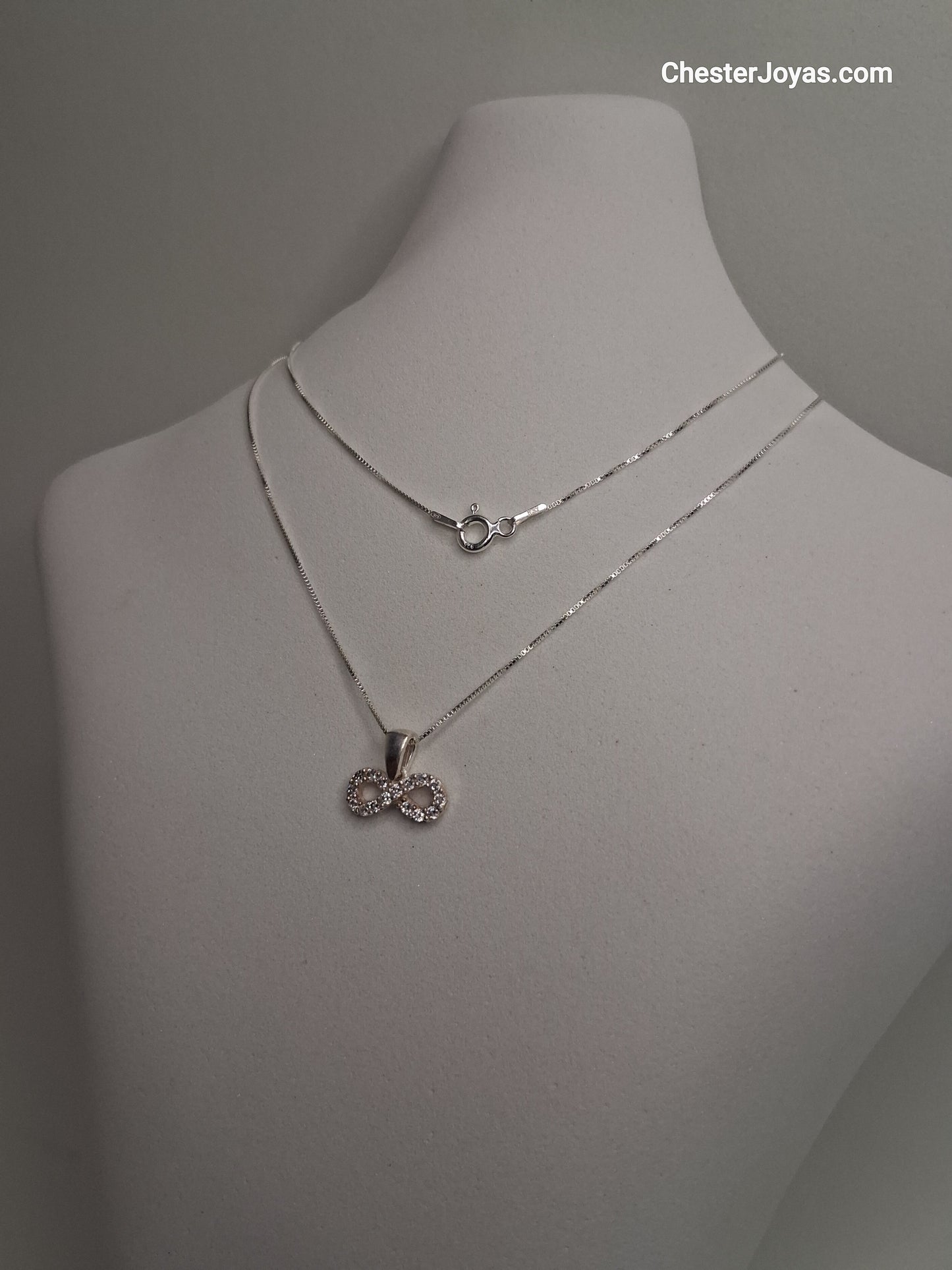 Collar - Infinito c/ Piedras - Plata925 - Dama.