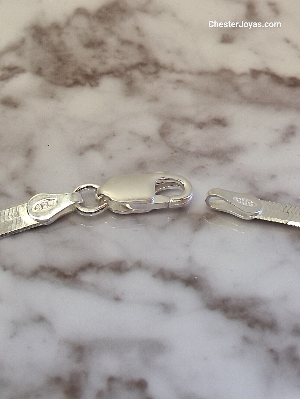 Pulsera - Pulsera chata 18,5 cm - Plata 925 – Dama.